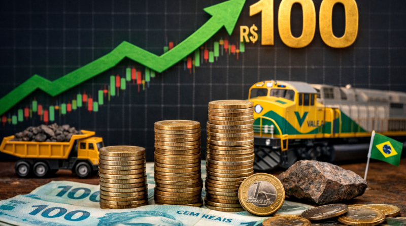 Vale (VALE3) rumo aos R$ 100: Goldman Sachs ve ação acima de R$ 100