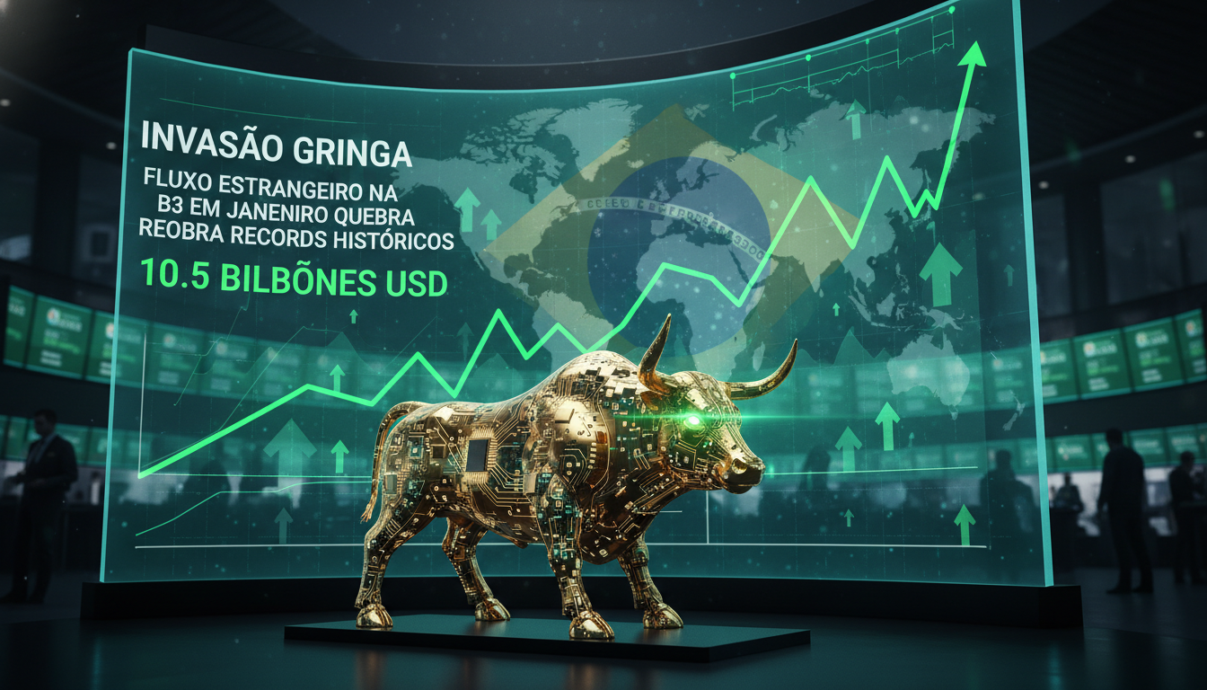 Fluxo Estrangeiro na B3 em Janeiro Quebra Recordes Históricos