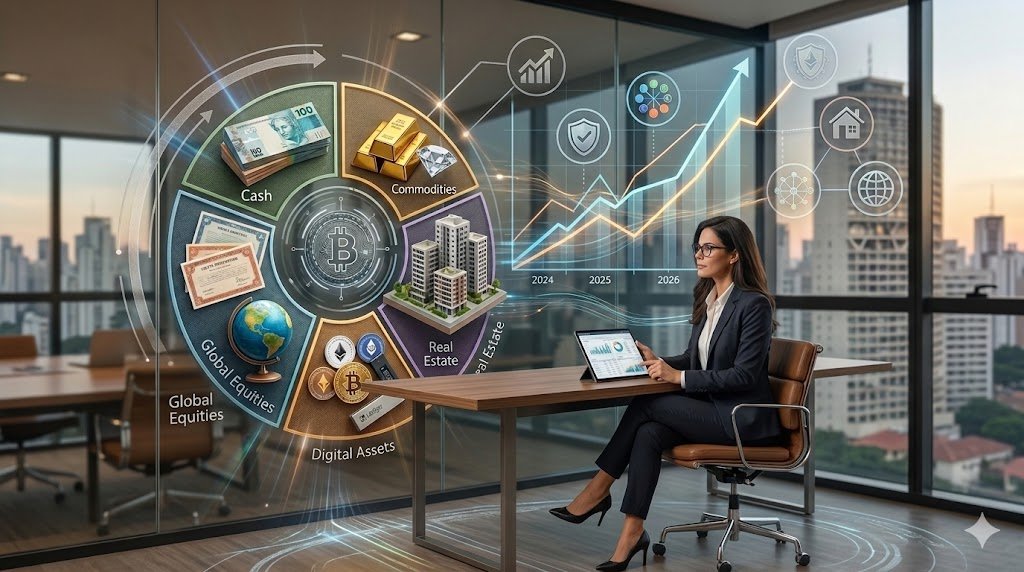 ETFs Híbridos: O Que São, Como Funcionam e Por Que Importam para Investidores em 2026 1 Imagem ilustrativa sobre o conceito de ETFs Híbridos e alocação multiativos em 2026