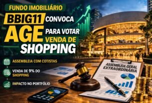 Assembleia de cotistas do fundo imobiliário BBIG11 para votação de venda de participação em shopping center.