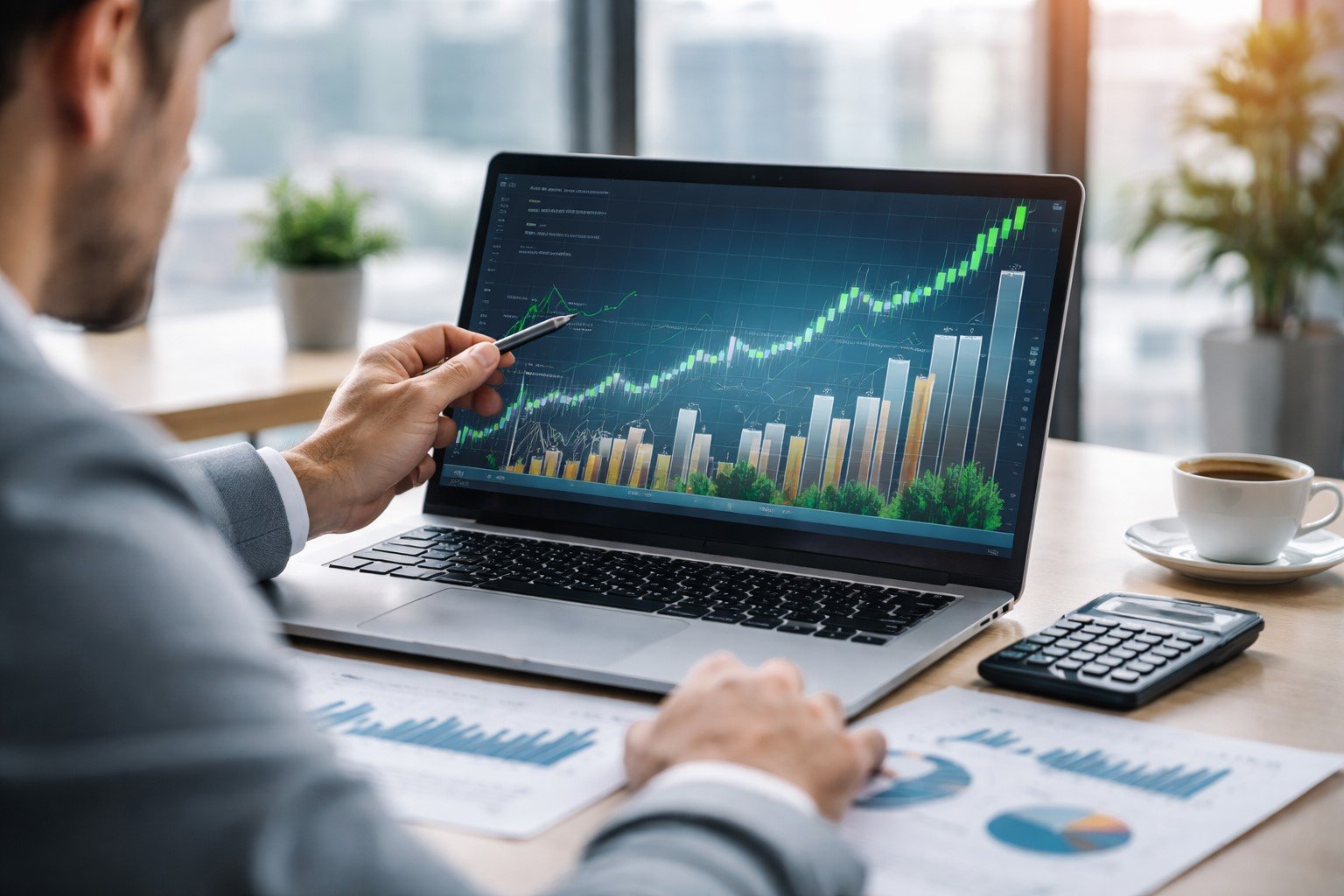 analista financeiro analisando fundos imobiliários e desempenho do KFOF11