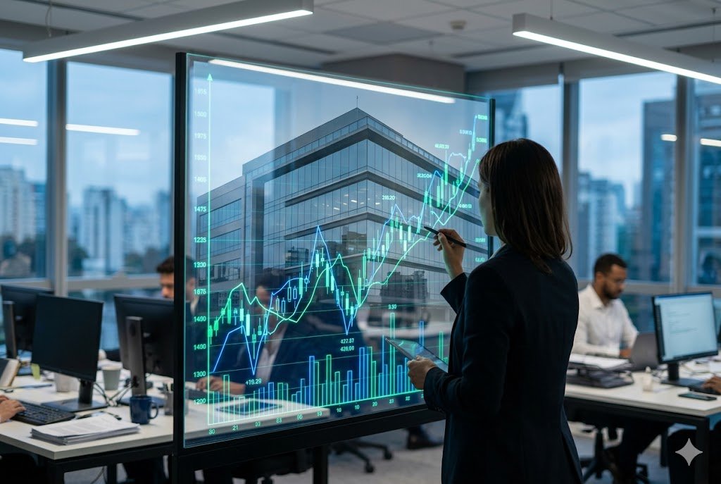 Fundo imobiliário ZAGH11 com gráfico de alta e rentabilidade destacada de 22,79%