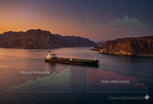 Crise no Estreito de Ormuz: Petróleo Dispara e Impacta as Bolsas