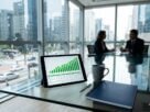 Painel corporativo exibindo dados analíticos sobre os dividendos ALZC11